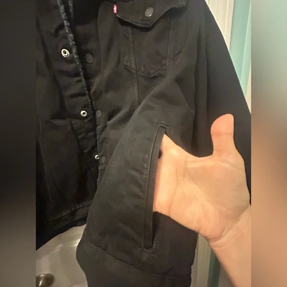 NWT Denim Sherpa Jacket - Picture 5 of 6